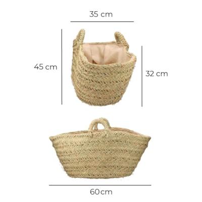 Mand voor hout EDM Esparto 60 x 35 x 45 cm 60 x 45 x 35 cm Ovaal - thumbnail