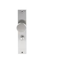 Hardbrass Knopkruk Piano op rechthoekig langschild WC63/8mm - RVS - thumbnail