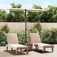 VidaXL Parasol met aluminium paal 180x110 cm zandwit - thumbnail