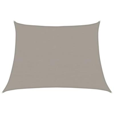 Zonnezeil trapezium 160 g/m 4/5x3 m HDPE lichtgrijs