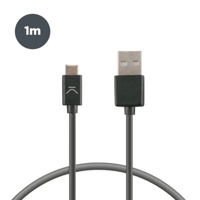 Kabel USB-C naar USB KSIX 1 m Zwart