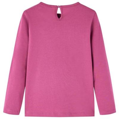 VidaXL Kindershirt met lange mouwen 140 frambooskleurig