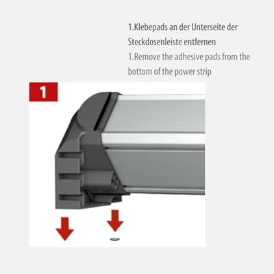 Brennenstuhl Tafelklemmen met vergrendelingsschroeven voor Alu-Office-Line stekkerdozen - 1990500010