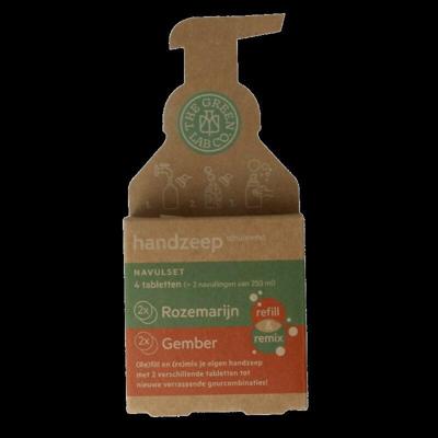 The Green Lab Co Handzeep navulset rozemarijn & gember 4 Stuks