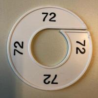 Maatring 9cm wit/zwart 72 - thumbnail