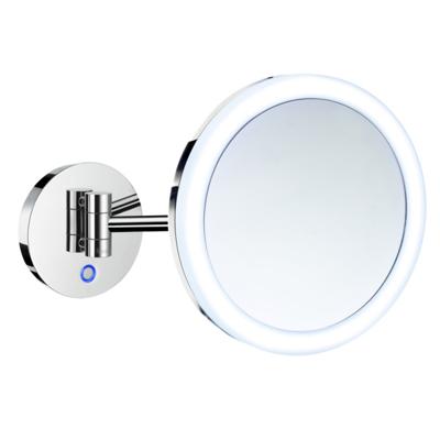 Vergrotingsspiegel Smedbo Outline Draaibaar Battery Operated met LED PmmA Dual Light Chroom Smedbo
