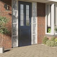 Raamfolies 4 st mat bloemenpatroon PVC - thumbnail