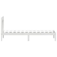 Bedframe massief grenenhout wit 100x200 cm - thumbnail