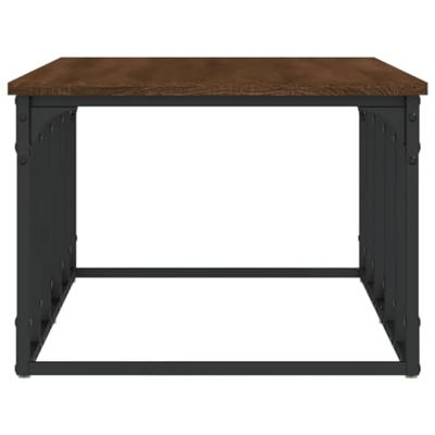 Salontafel 100x50x35,5 cm bewerkt hout bruineikenkleurig