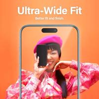 PanzerGlass UltraWide Screen Protector Compatibel met iPhone 15 Plus 2023 6.7 inch - Helder w/Zwart Frame - thumbnail