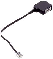 Wentronic telefoonadapter (RJ11 stekker op TAE F-aansluiting) zwart - thumbnail