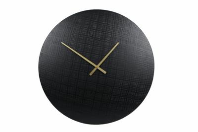 Wandklok Zurich L zwart metaal 55x55x2cm