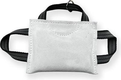 Bijtkussen mini - chroomleer - drie handvaten - 13cm x 16cm