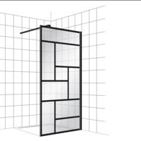 Inloopdouche BWS Free Time 90x200 cm Zwart Decor 5 Timeless Coating Mat Zwart Profiel Boss & Wessing - thumbnail