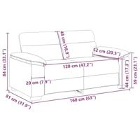 Tweezitsbank 120 cm kunstleer zwart - thumbnail