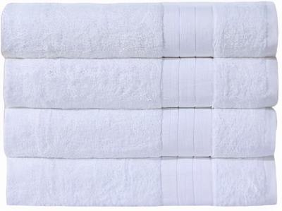 Good Morning Handdoeken set van 4 "Uni" - Wit - (50x100 cm) - Katoen