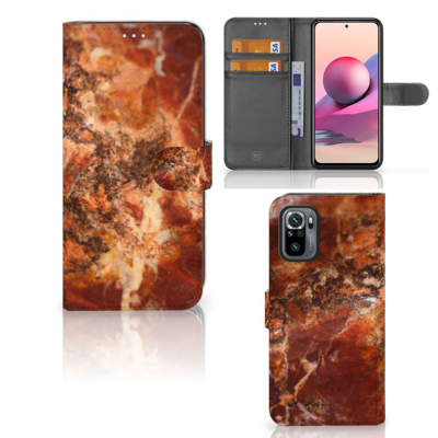 Xiaomi Redmi Note 10S | 10 4G | Poco M5s | Bookcase | Marmer Bruin