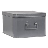 LABEL51 Opbergblik Media Opbergkist - Grijs - Metaal - XL - thumbnail