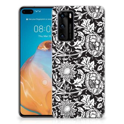 Huawei P40 | TPU Case | Black Flowers Huawei P40 | TPU Case | Black Flowers