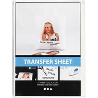 Creativ Company Transfer vellen, vel 21,5x28 cm, voor licht textiel, transparant, 5 vel/ 1 doos - thumbnail