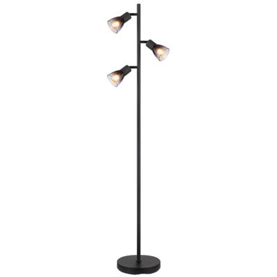 Globo Zwarte vloerlampSatella 3-lichts - 54312-3S