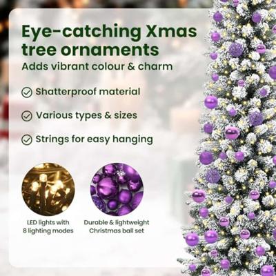 Kunstkerstboom met 300 LED Wit 180 cm PVC en Metaal en Plastic