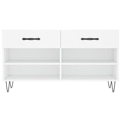 VidaXL Schoenenbank 102x35x55 cm bewerkt hout wit