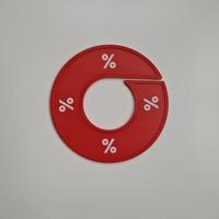 Maatring 9 cm rood/wit % - thumbnail