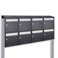 Allux Flow Set 4-Breed, 2-Hoog Met Dak Op Statief Zwart - 40040070_4x2ds - thumbnail