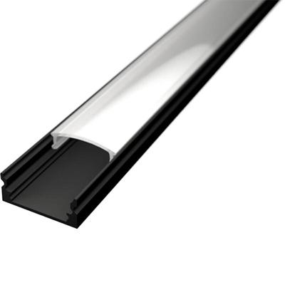 Velvalux LED Strip Profiel Zwart Aluminium 1m - Opbouw 17.4x7mm