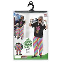 Baggy broek 80&apos;s regenboog - thumbnail