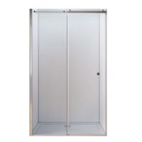 Schuifdeur Lacus Pantella Round Tweedelig Helder Glas Chroom Aluminium Profiel (alle maten) - thumbnail