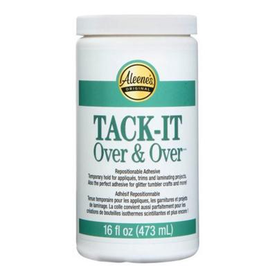 Aleene's • tack-it over & over repositionable adhesive 16 fl. oz. jar