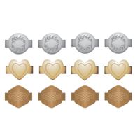 We R Makers • charm staples multi shape metallic 12pcs - thumbnail