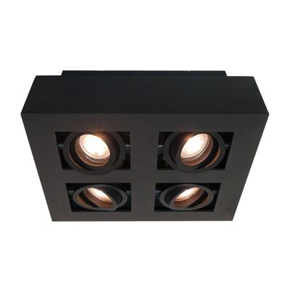 Artdelight Spot Bosco 4 lichts L 25 cm B 25 cm zwart Artdelight Spot Bosco 4 lichts L 25 cm B 25 cm zwart