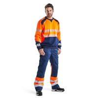 Blåkläder Sweatshirt High-Vis 35412528 | High-Vis Oranje/Marineblauw | Maat M - 7330509621103 - thumbnail