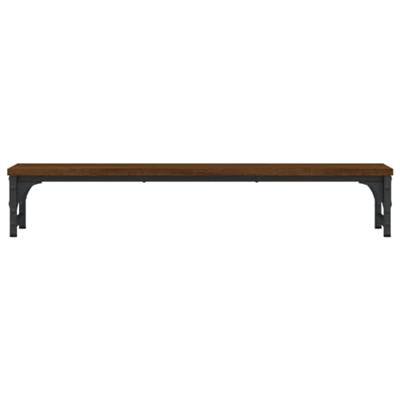 VidaXL Monitorstandaard 85x23x15,5 cm bewerkt hout bruin eikenkleur - thumbnail