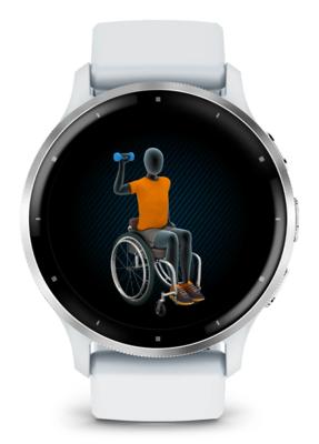 Connected GPS-horloge - GARMIN - Venu 3 - WiFi - 35,4 mm (1,4) - Zilverkleurig staal, witte kast en witte siliconen band - thumbnail
