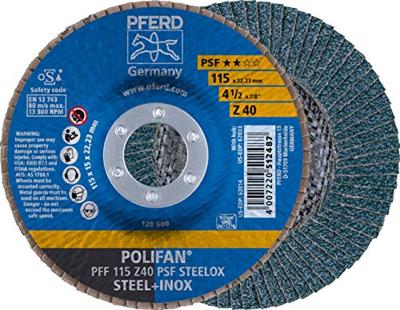 PFERD TOOLS 67664115 Z Psf Steelox Lamellenschijf Diameter 115 mm Boordiameter 22.23 mm 10 stuk(s)