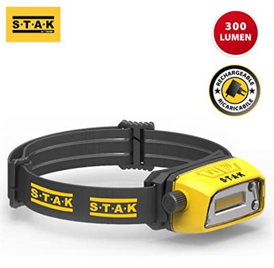 Hoofdlamp met ledlamp, oplaadbaar en verstelbaar Stak 3 W 300 Lm