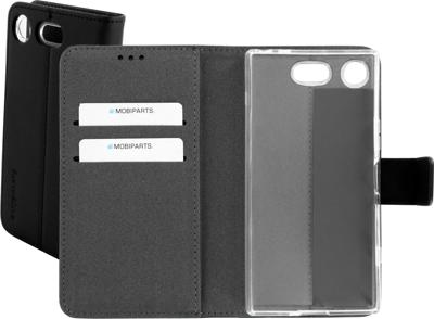 Premium Wallet TPU Case Sony Xperia XZ1 Compact - Smartphonehoesje - Booktype - PU leer - inclusief pashouder - zwart
