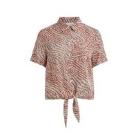 VILA blouse VIMORAS met all over print ecru/rood - thumbnail