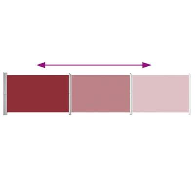 VidaXL Tuinscherm uittrekbaar 140x600 cm rood VidaXL Tuinscherm uittrekbaar 140x600 cm rood