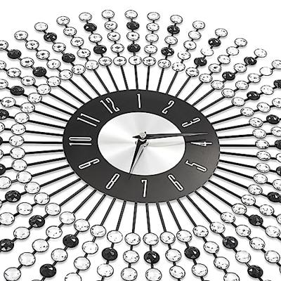 VidaXL Wandklok 43 cm metaal zwart
