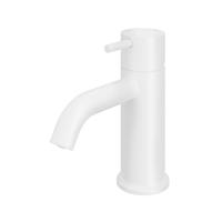 Wastafelmengkraan Hotbath Cobber 1-hendel Gebogen 14.3 cm Mat Wit - thumbnail