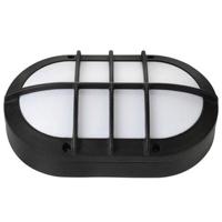 LED Buitenlamp Rapan Wand - Mat Zwart Aluminium - 8W 4000K Ovaal - thumbnail