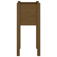 Plantenbak 31x31x70 cm massief grenenhout honingbruin - thumbnail