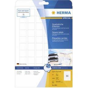 Etiket HERMA 8831 25.4x25.4mm mat wit 1650stuks