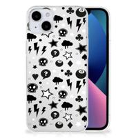 Silicone Back Case iPhone 15 Plus Silver Punk - thumbnail