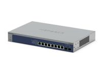 NETGEAR (XS508TM) Smart Web Managed Switch 10 Gigabit Multi-Gigabit Ethernet 10 poorten - 8 multi-gigabit poorten, 2 x 10 Gigabit SFP+ poorten, Insight cloud administratie, muur of rek, levenslange - thumbnail